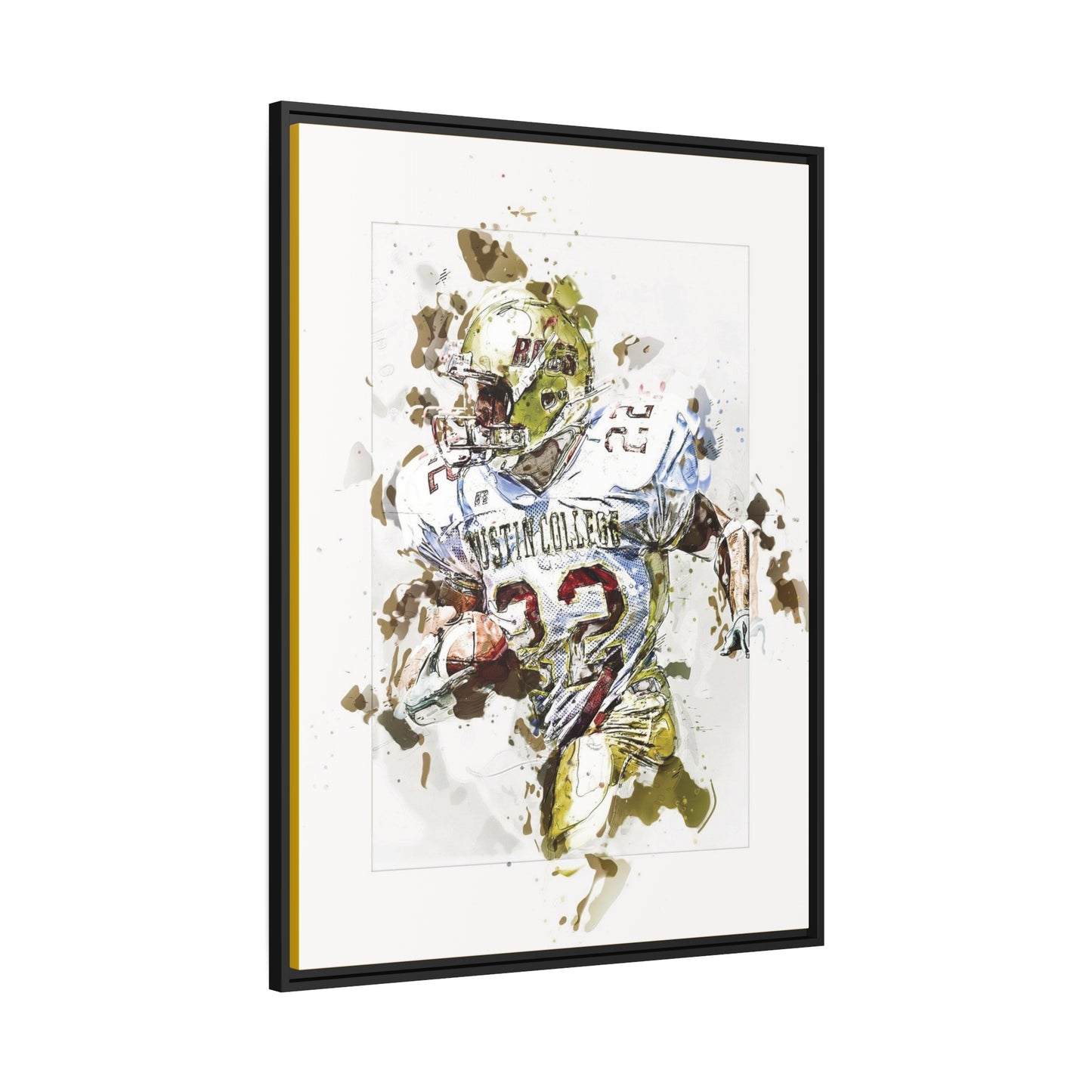 Football Matte Canvas, Black Frame