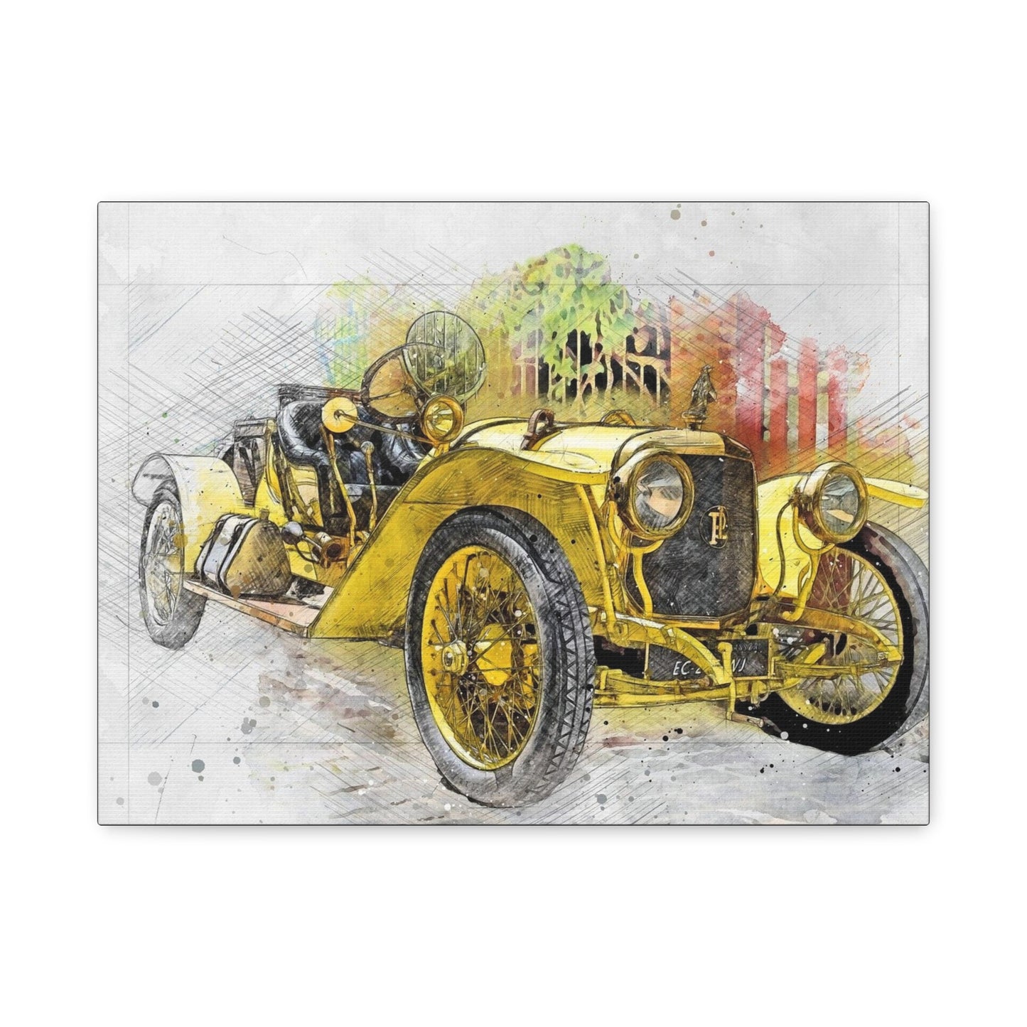 Car Matte Canvas, Stretched, 1.25"
