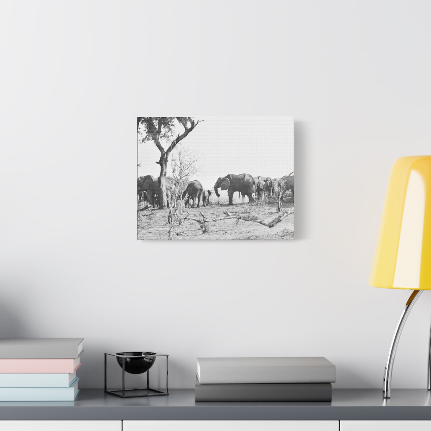 Elephants Matte Canvas, Stretched, 1.25"
