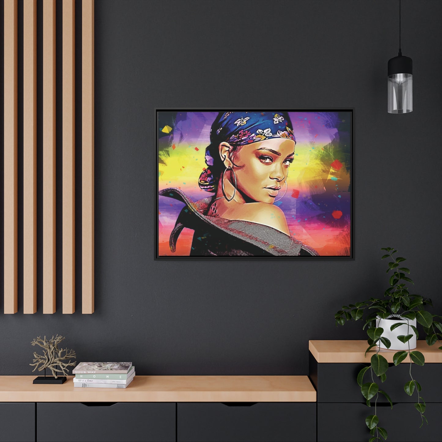 Woman Matte Canvas, Black Frame