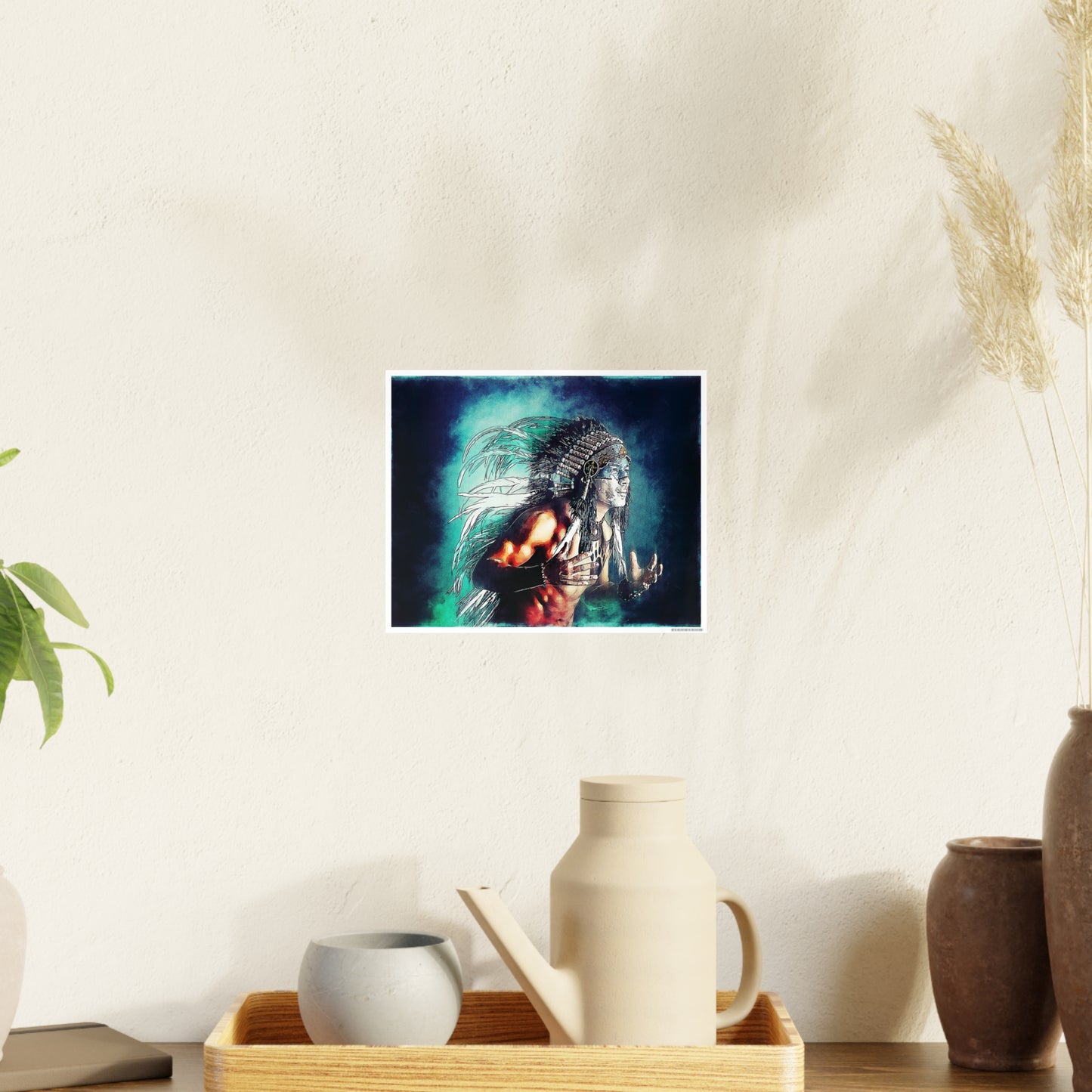First Nation Man Photo Art Paper Posters