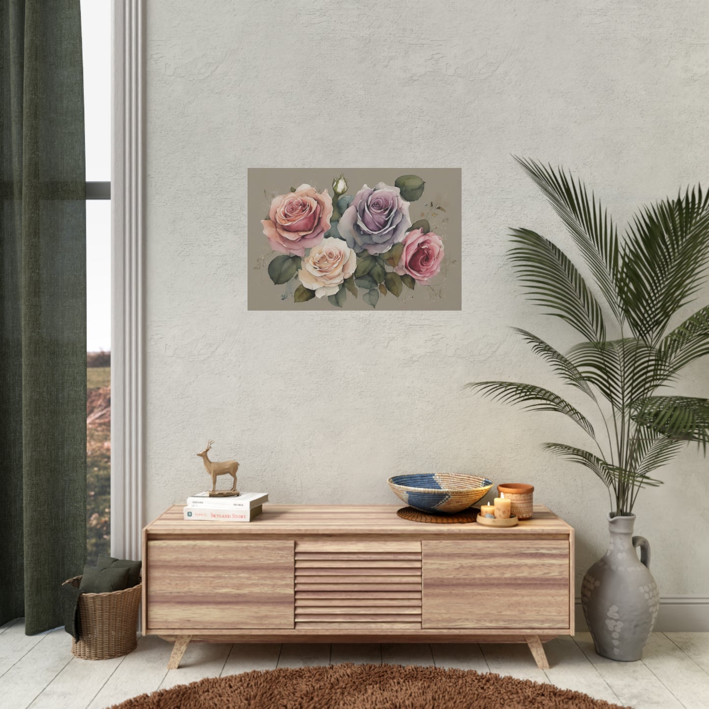 Roses AI Gen Rolled Posters