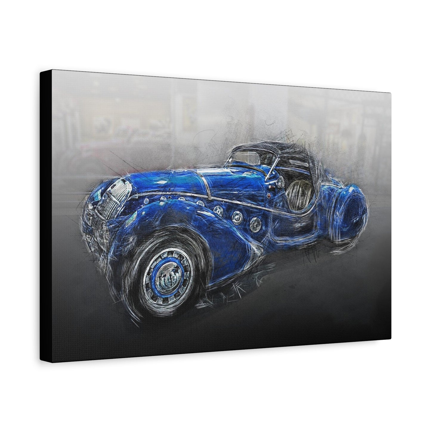 Car Matte Canvas, Stretched, 1.25"
