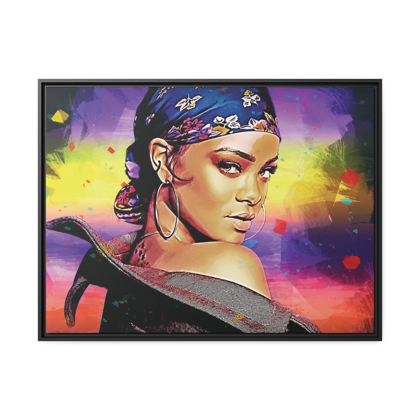 Woman Matte Canvas, Black Frame