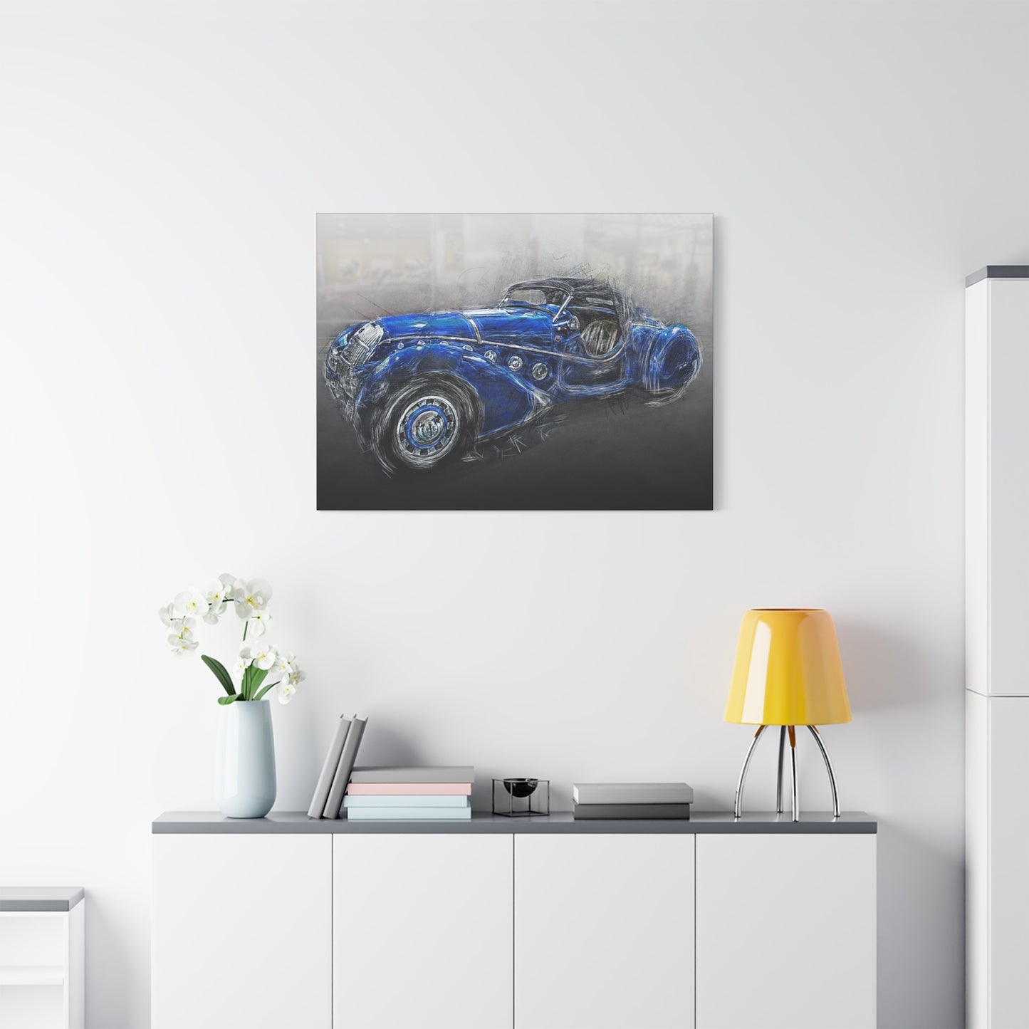Car Matte Canvas, Stretched, 1.25"