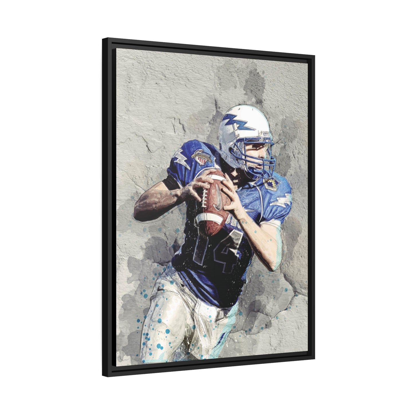 Quarterback Matte Canvas, Black Frame