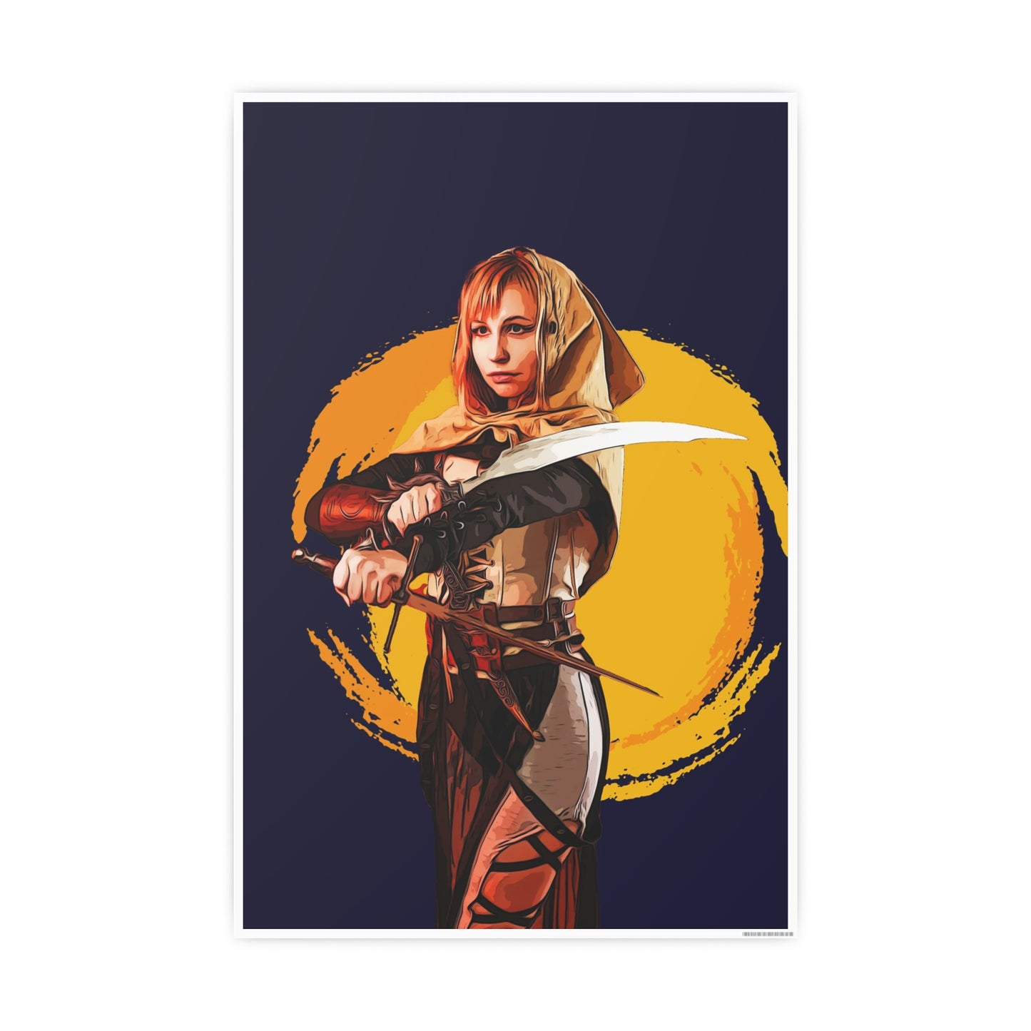 Cosplay Woman Warrior Photo Art Paper Posters