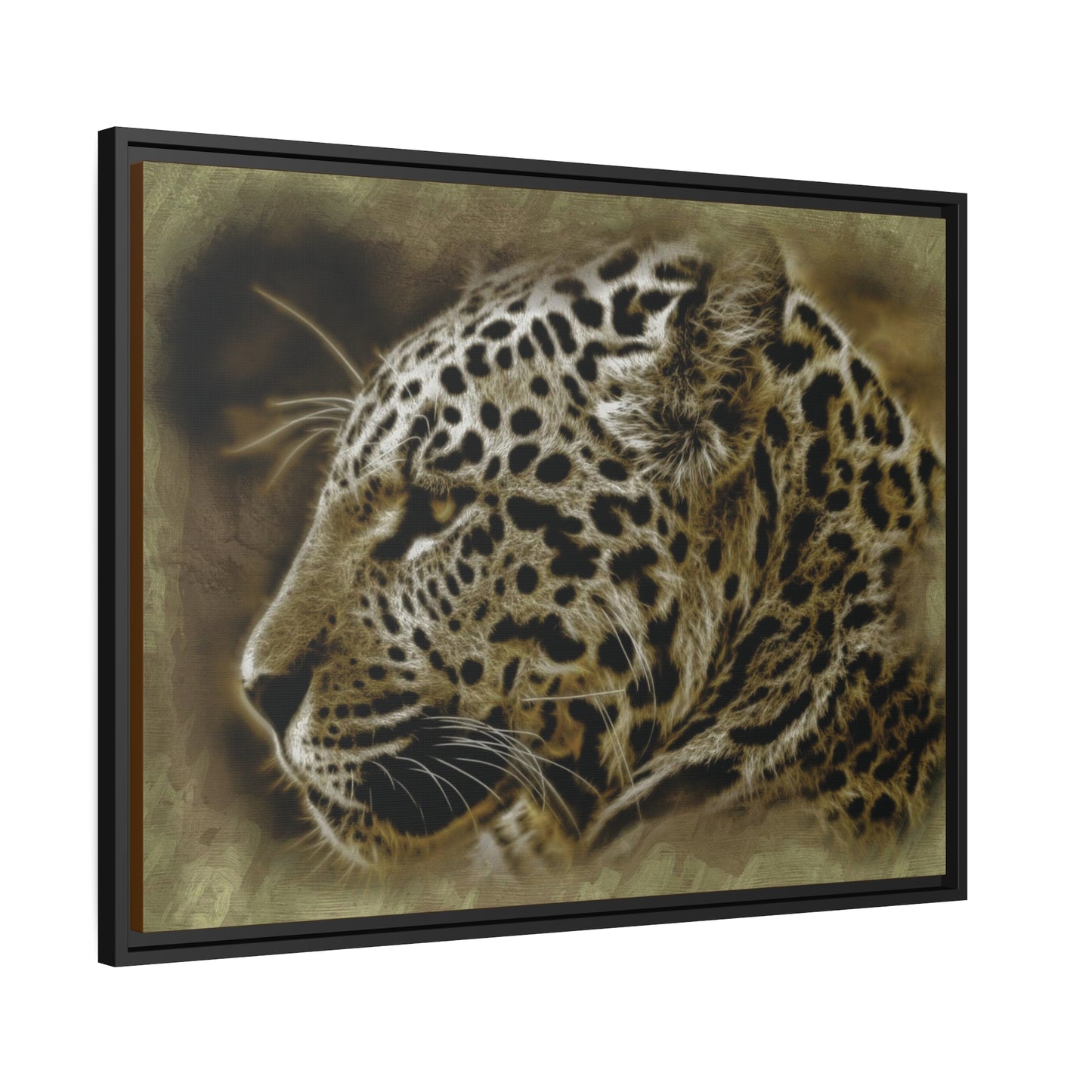 Jaguar Matte Canvas, Black Frame