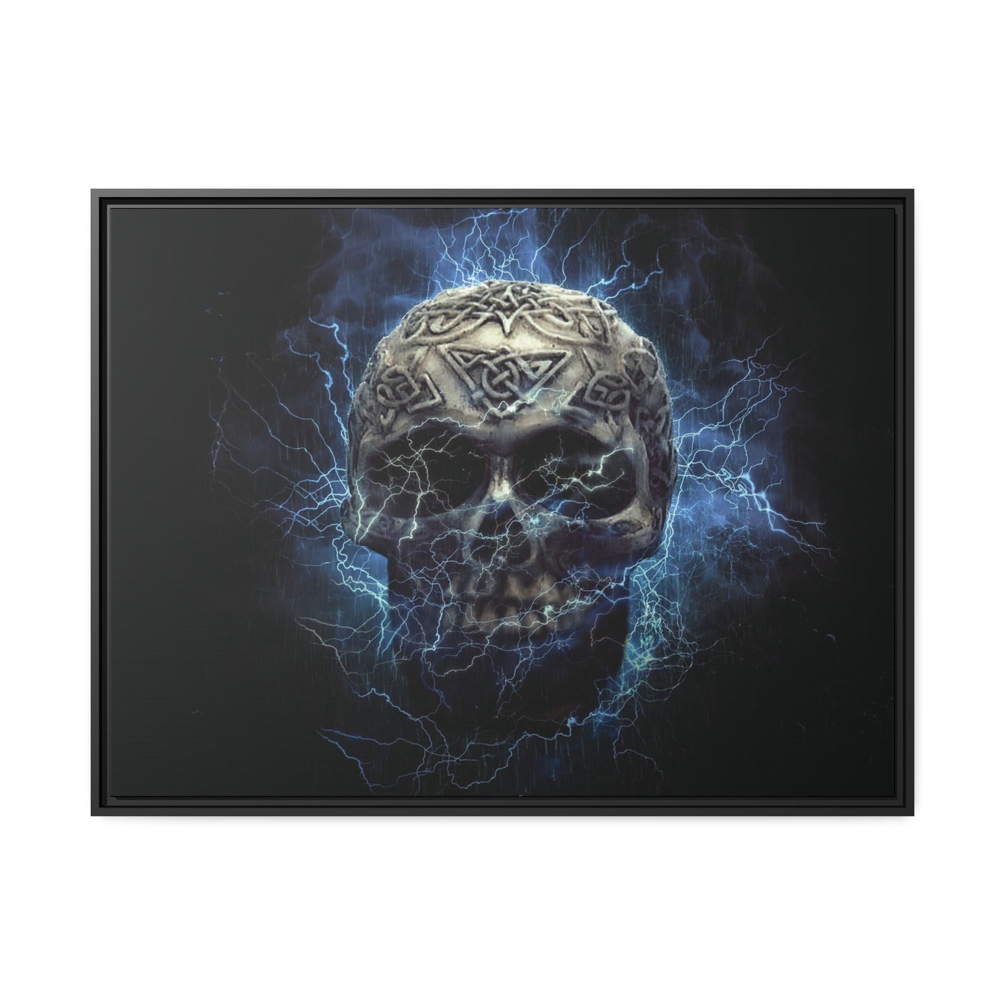 Skull Matte Canvas, Black Frame