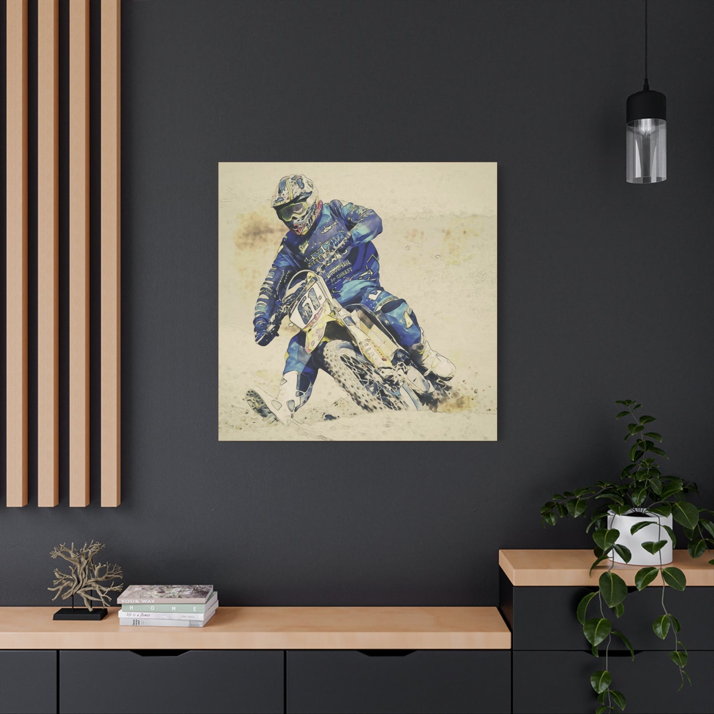 Motocross Matte Canvas, Stretched, 1.25"