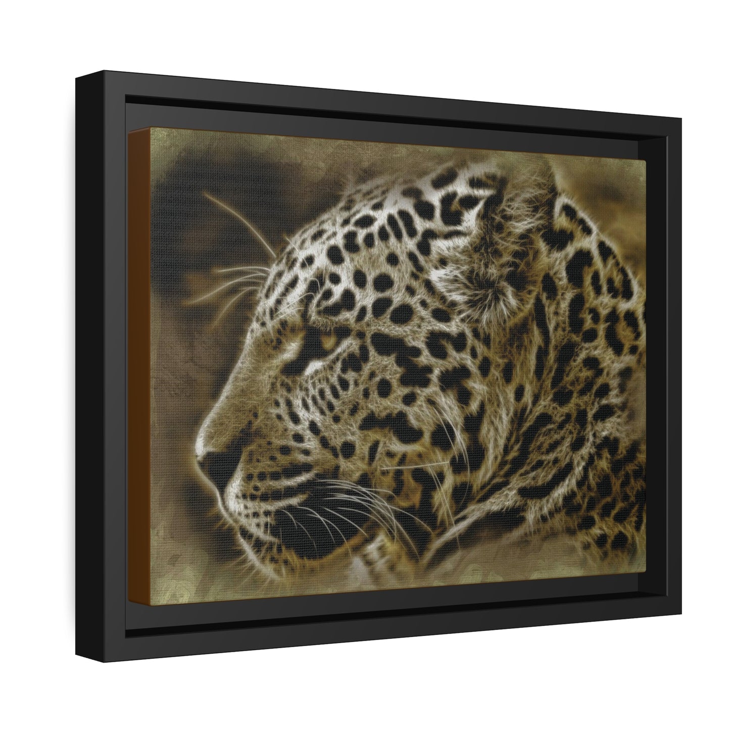 Jaguar Matte Canvas, Black Frame