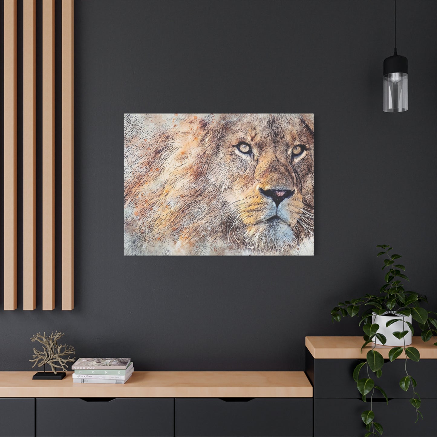 Lion Matte Canvas, Stretched, 1.25"
