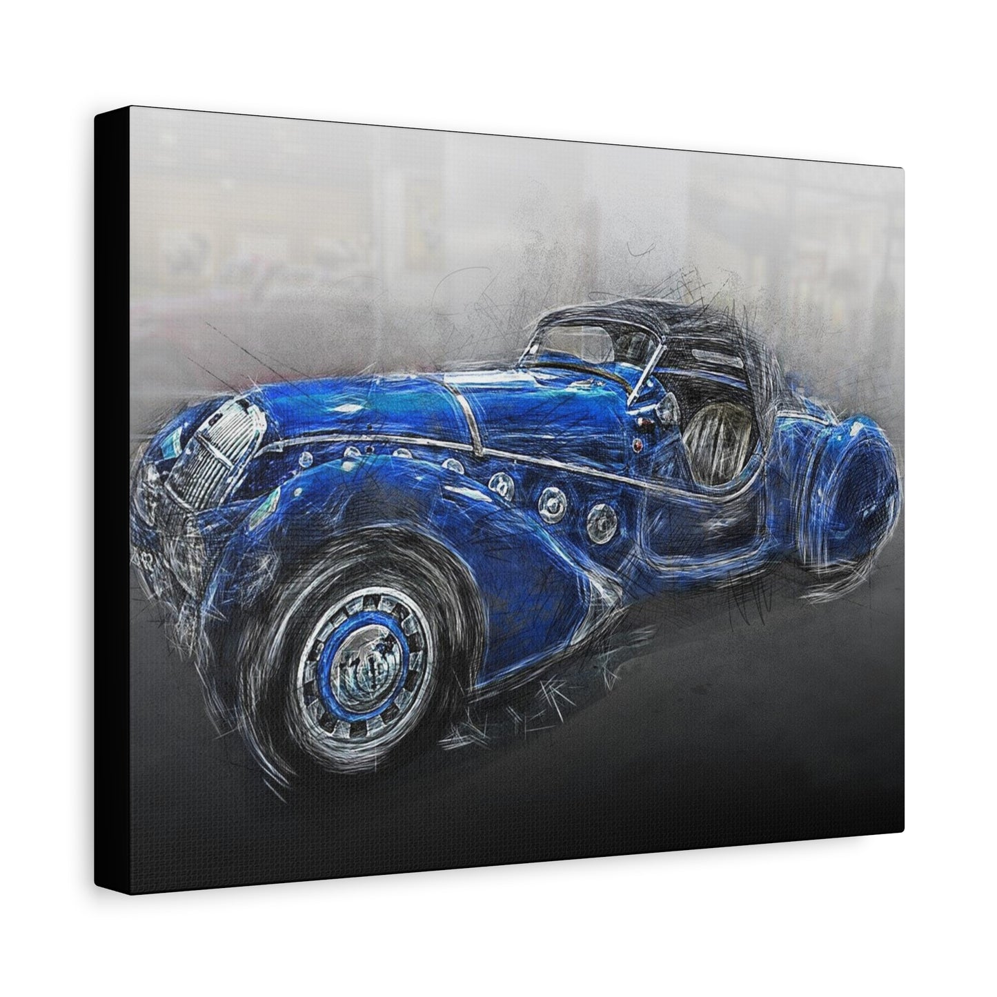 Car Matte Canvas, Stretched, 1.25"