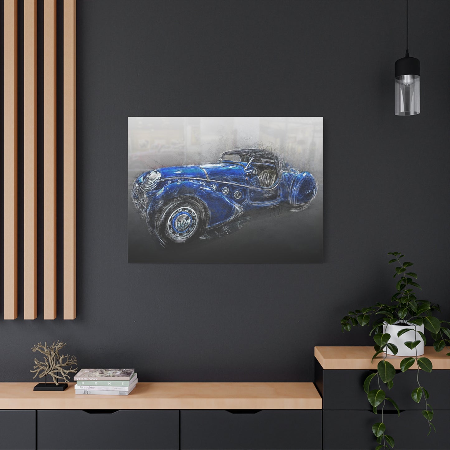 Car Matte Canvas, Stretched, 1.25"