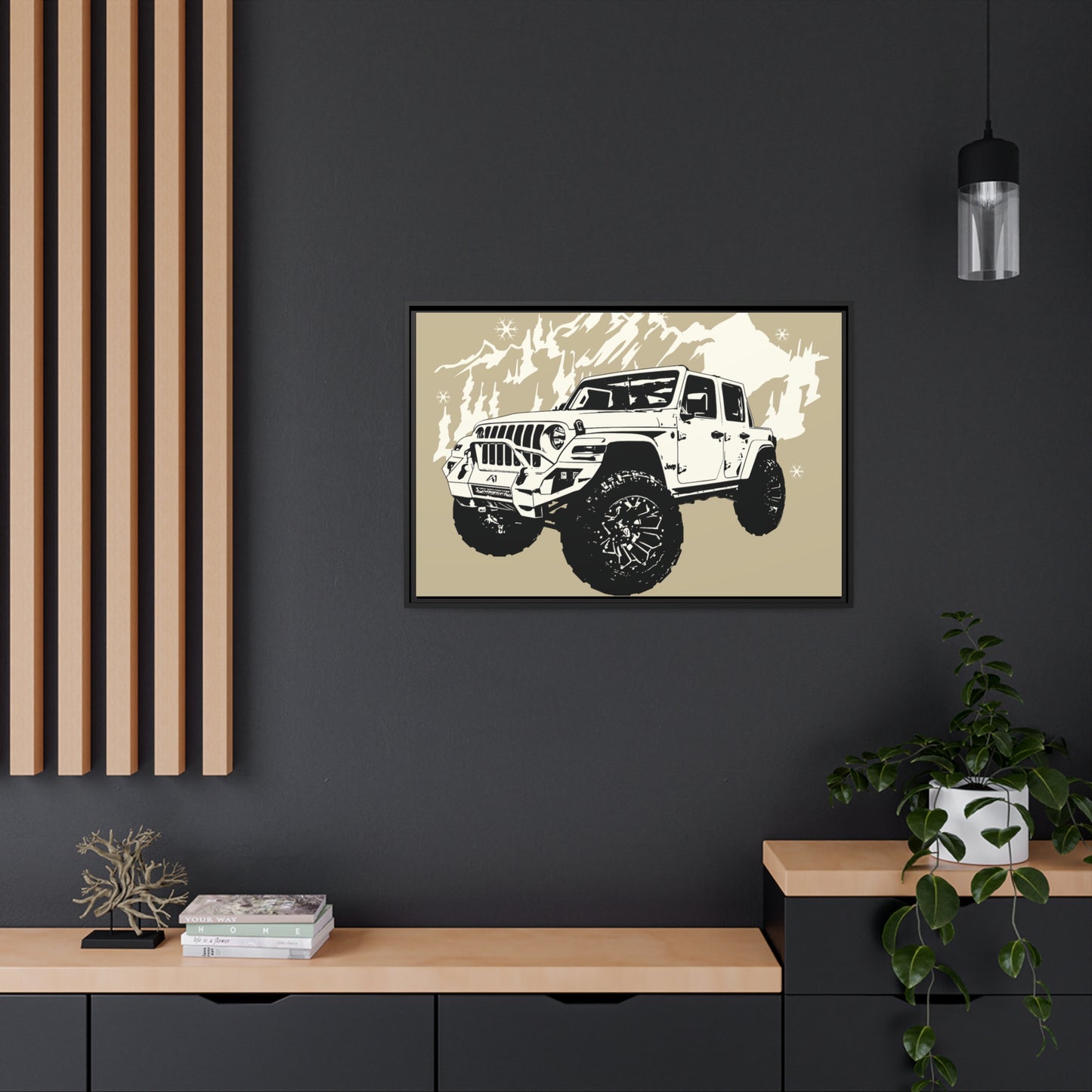 Jeep Matte Canvas, Black Frame