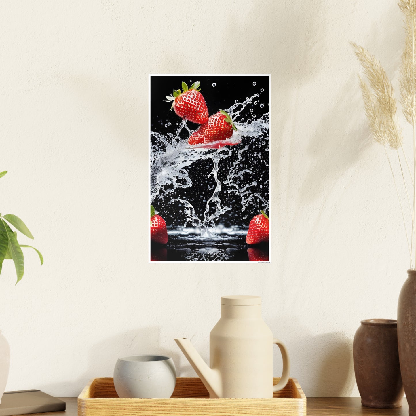 Strawberry AI Gen Photo Art Paper Posters