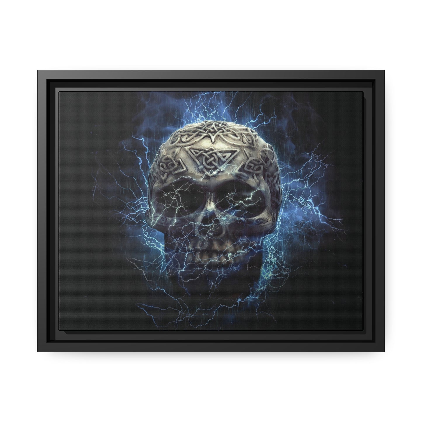 Skull Matte Canvas, Black Frame