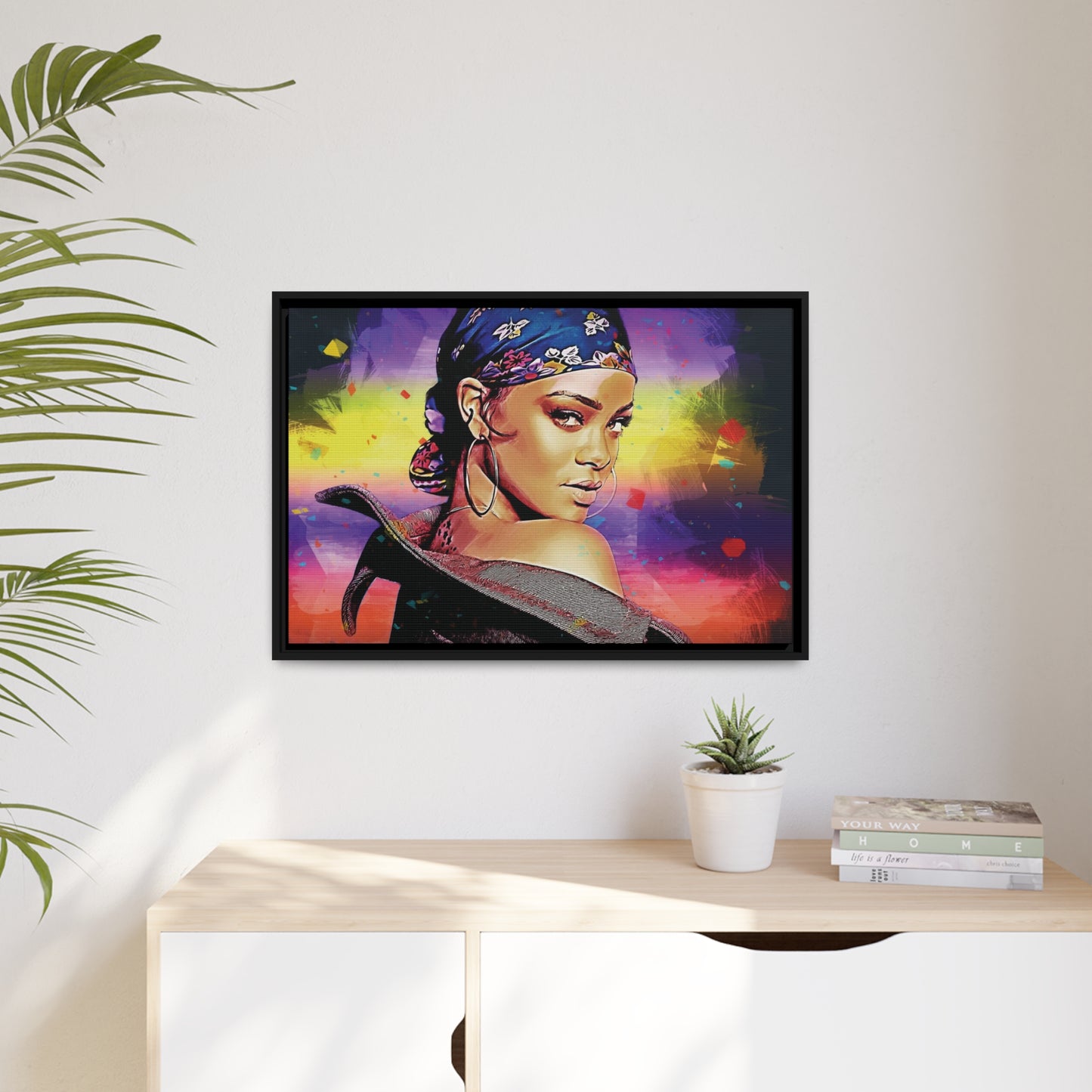 Woman Matte Canvas, Black Frame