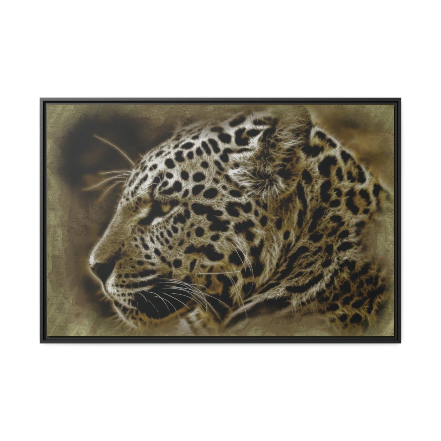 Jaguar Matte Canvas, Black Frame