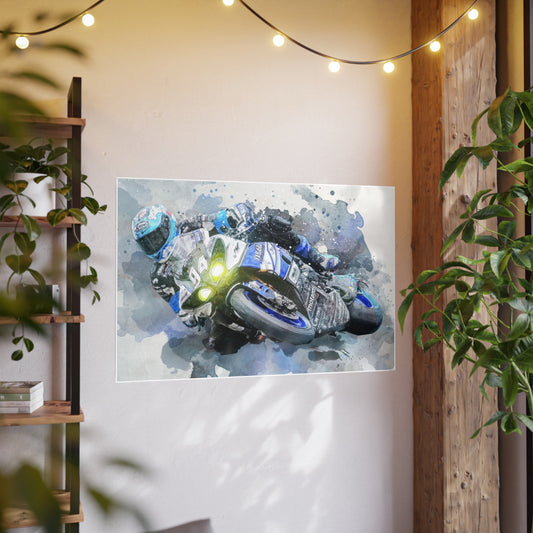 Motorcycle Race Photo Art Paper Posters