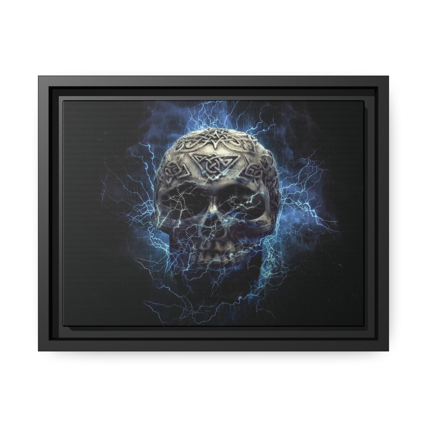 Skull Matte Canvas, Black Frame