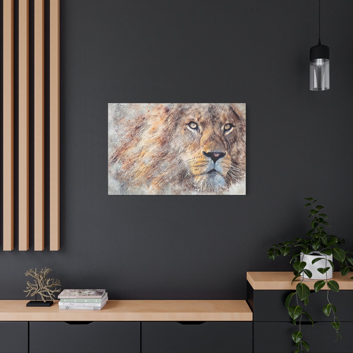 Lion Matte Canvas, Stretched, 1.25"