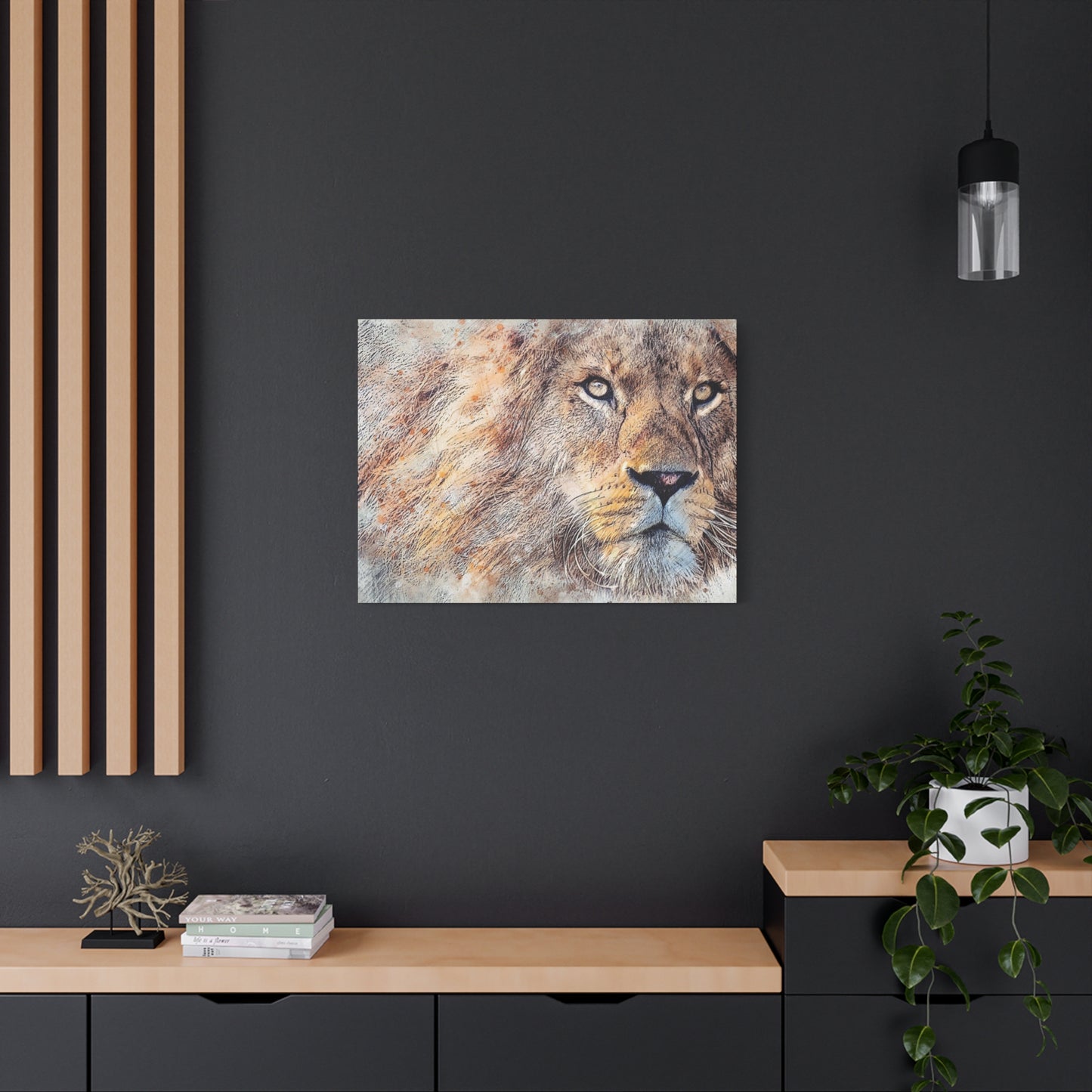Lion Matte Canvas, Stretched, 1.25"