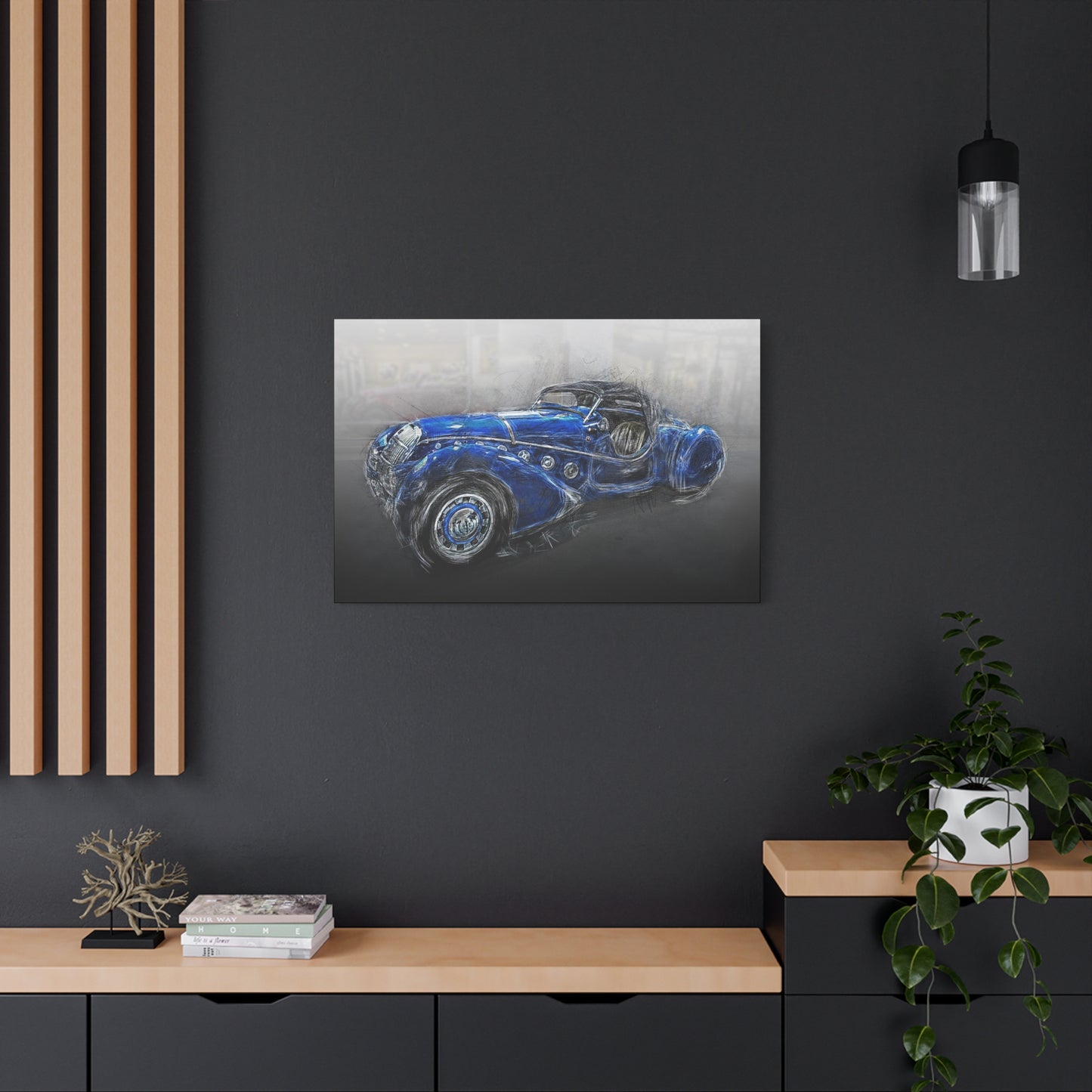 Car Matte Canvas, Stretched, 1.25"