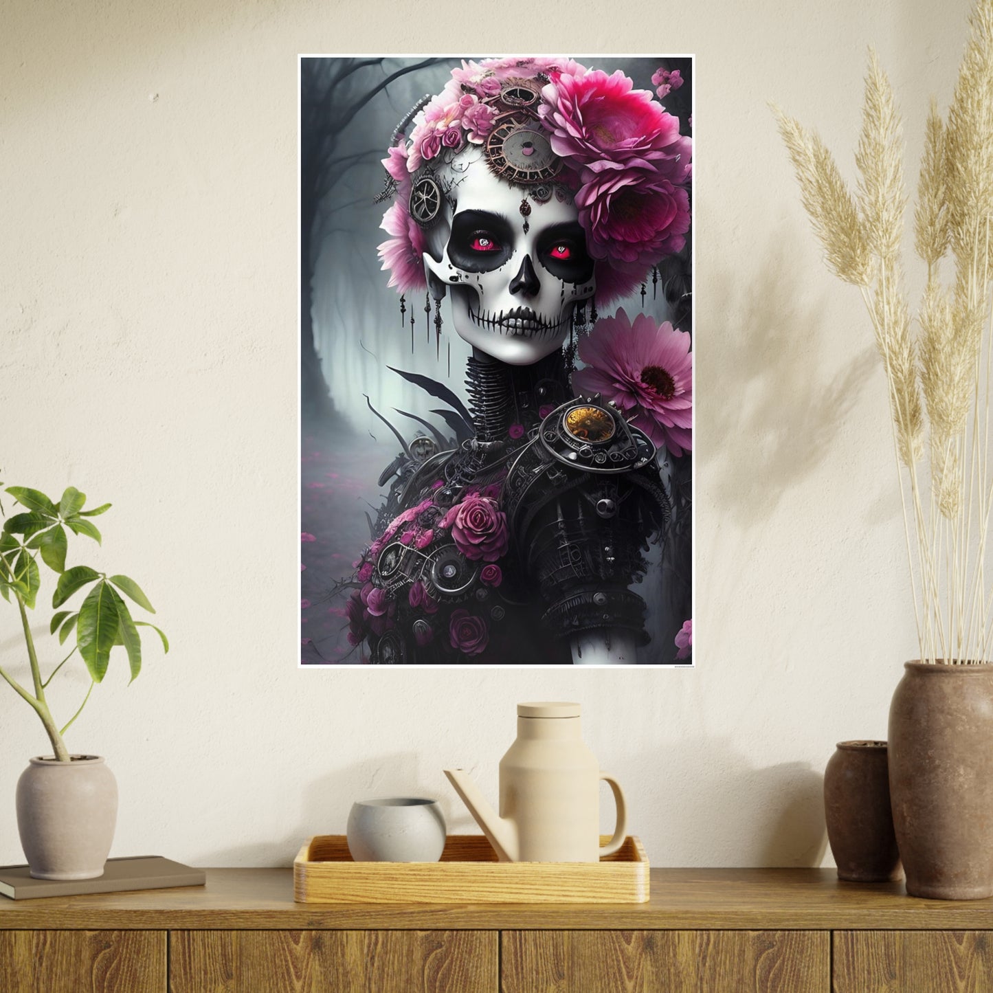 Skull AI Gen Photo Art Paper Posters