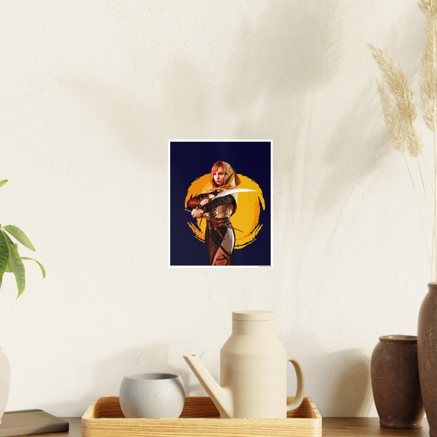 Cosplay Woman Warrior Photo Art Paper Posters