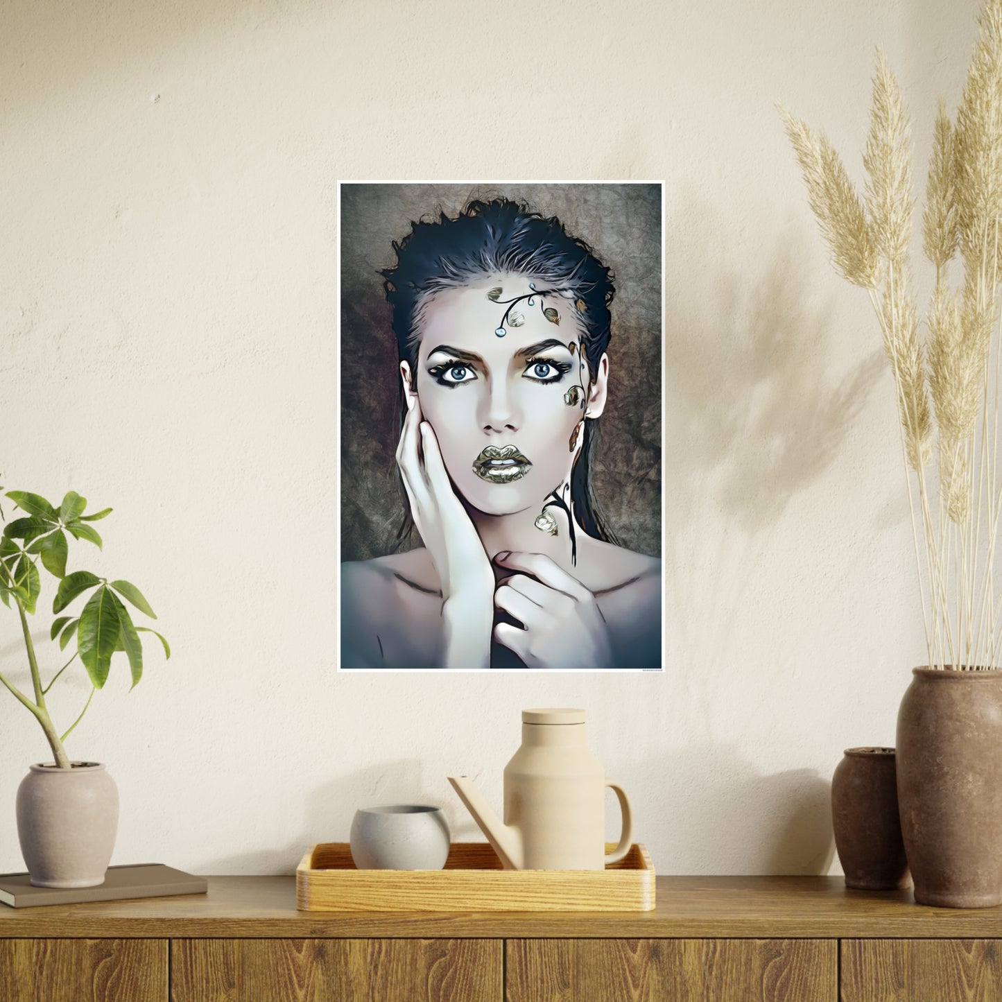 Woman Portrait Photo Art Paper Posters