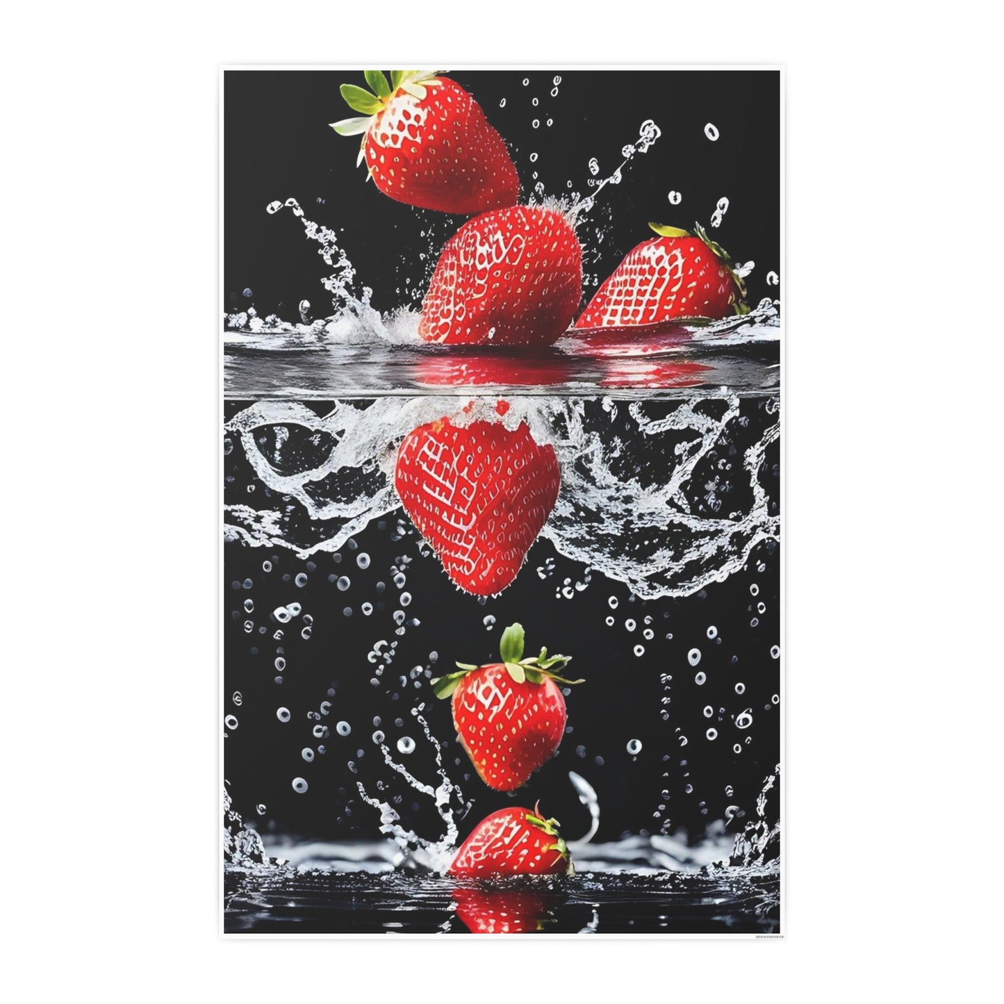 Strawberries AI Gen Photo Art Paper Posters