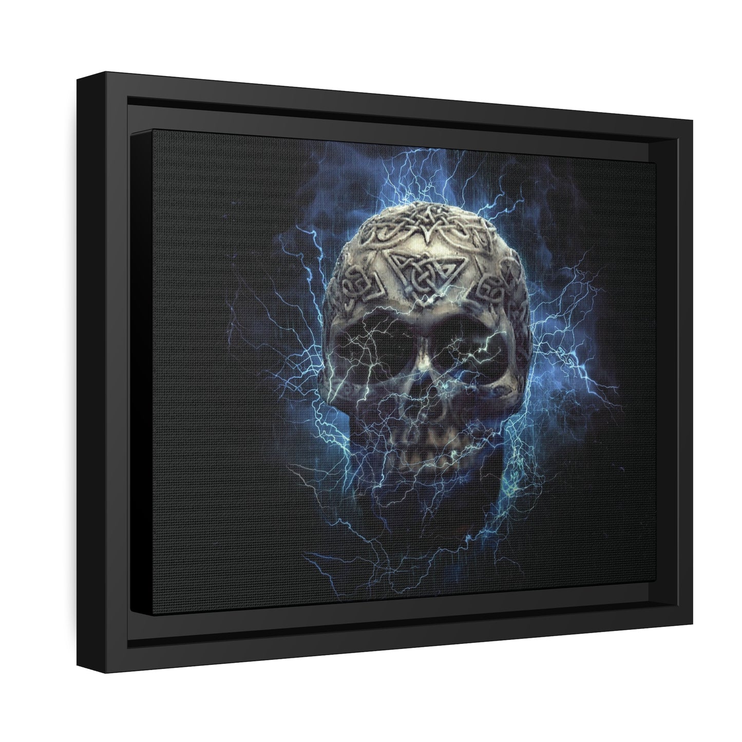 Skull Matte Canvas, Black Frame