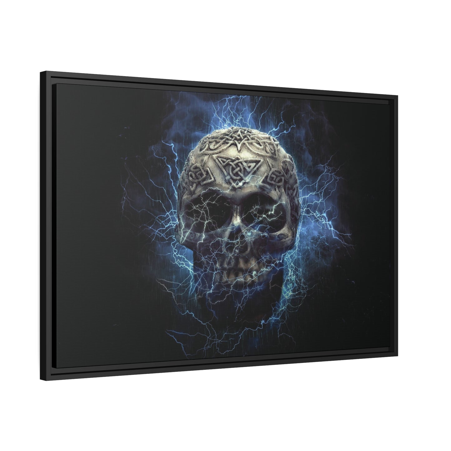 Skull Matte Canvas, Black Frame