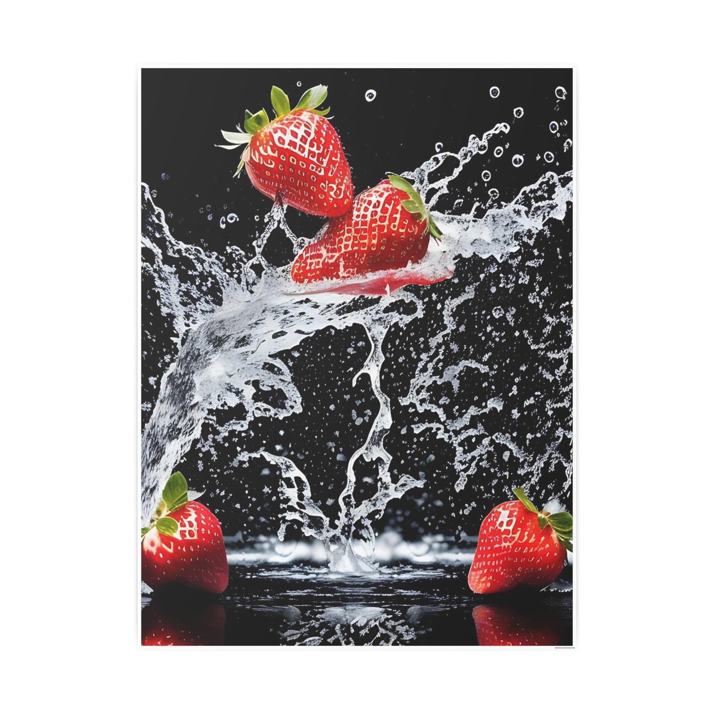 Strawberry AI Gen Photo Art Paper Posters