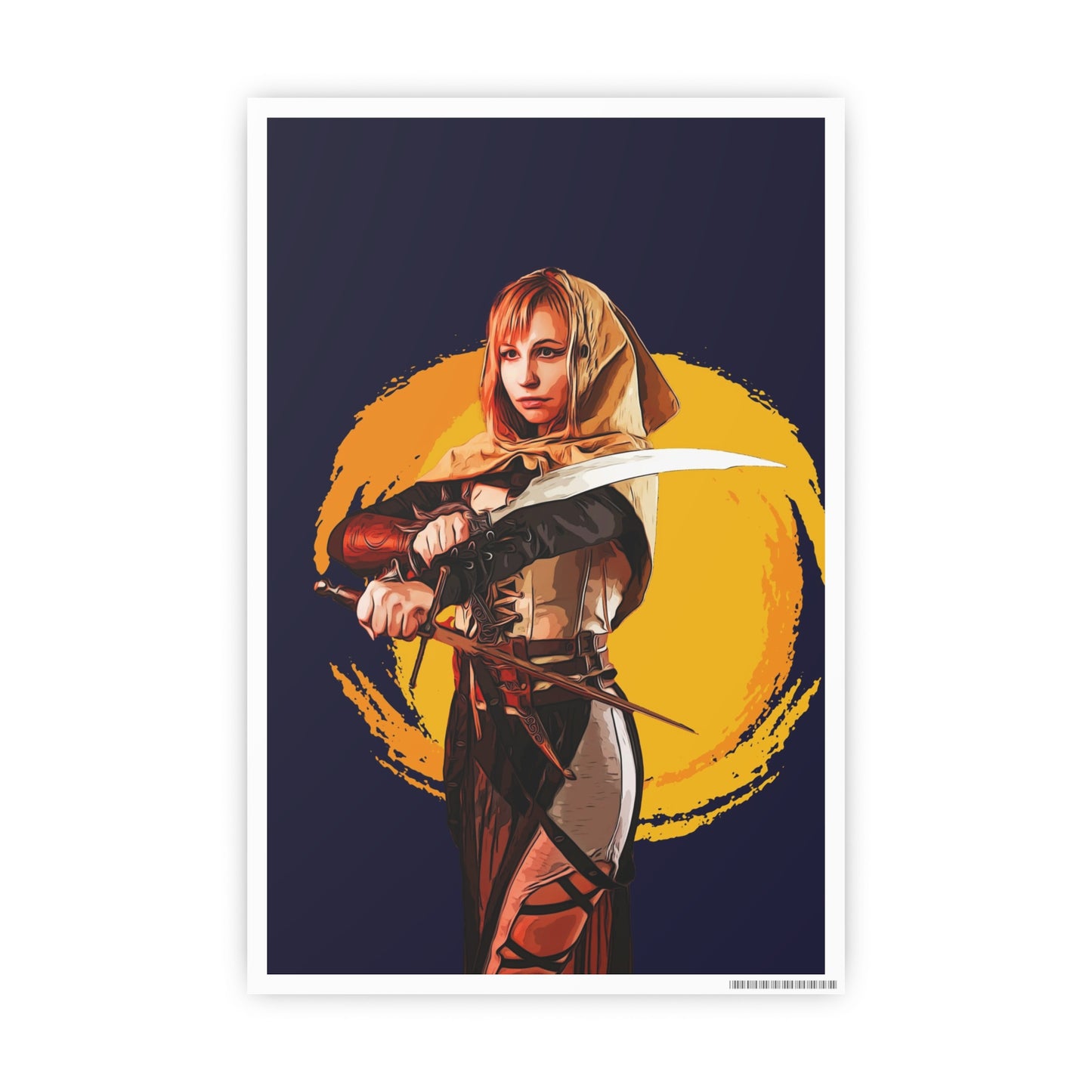 Cosplay Woman Warrior Photo Art Paper Posters