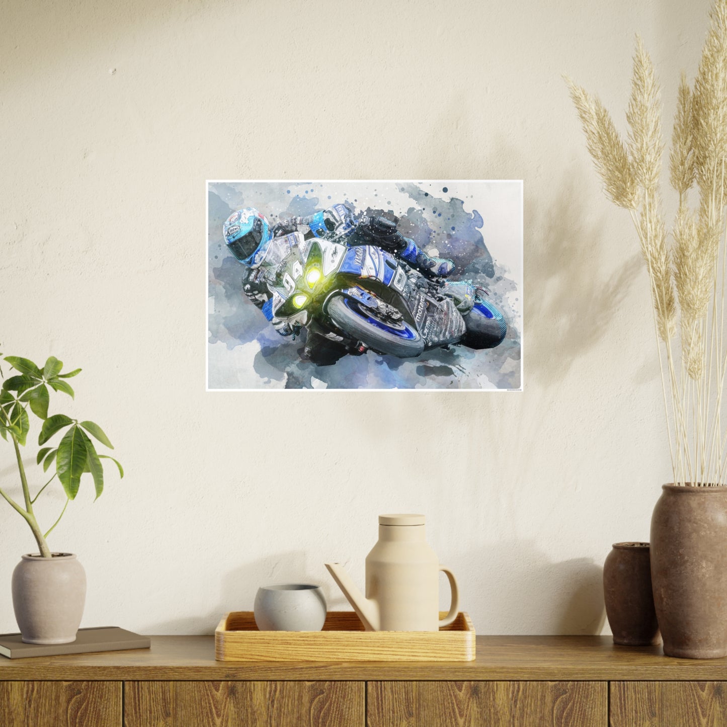 Motorcycle Race Photo Art Paper Posters