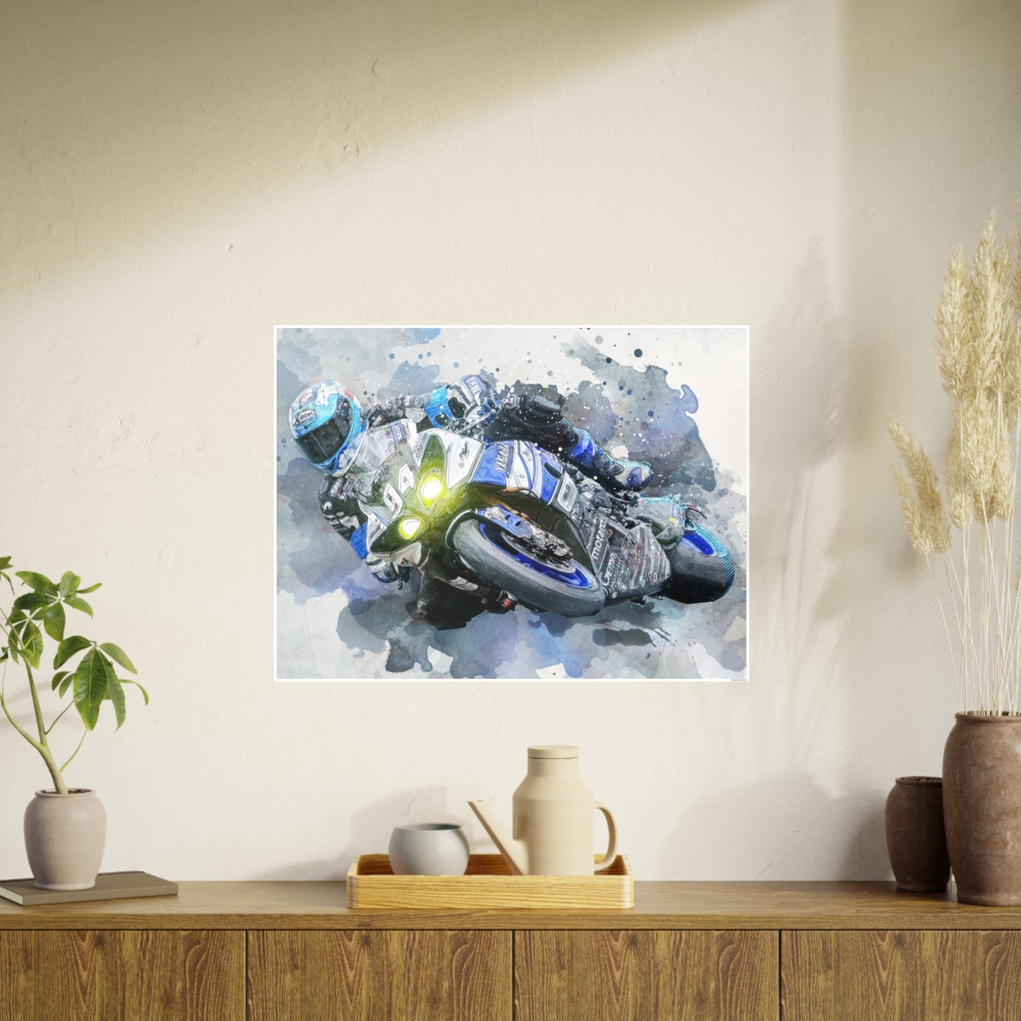 Motorcycle Race Photo Art Paper Posters