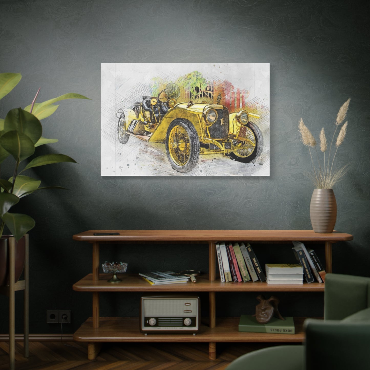 Car Matte Canvas, Stretched, 1.25"