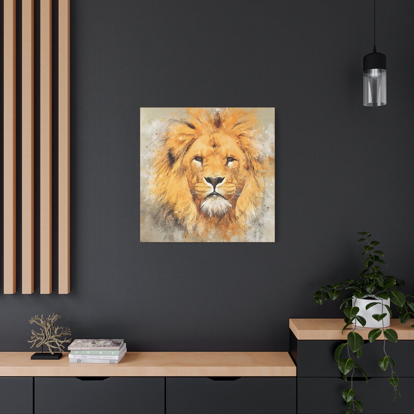 Lion Matte Canvas, Stretched, 1.25"