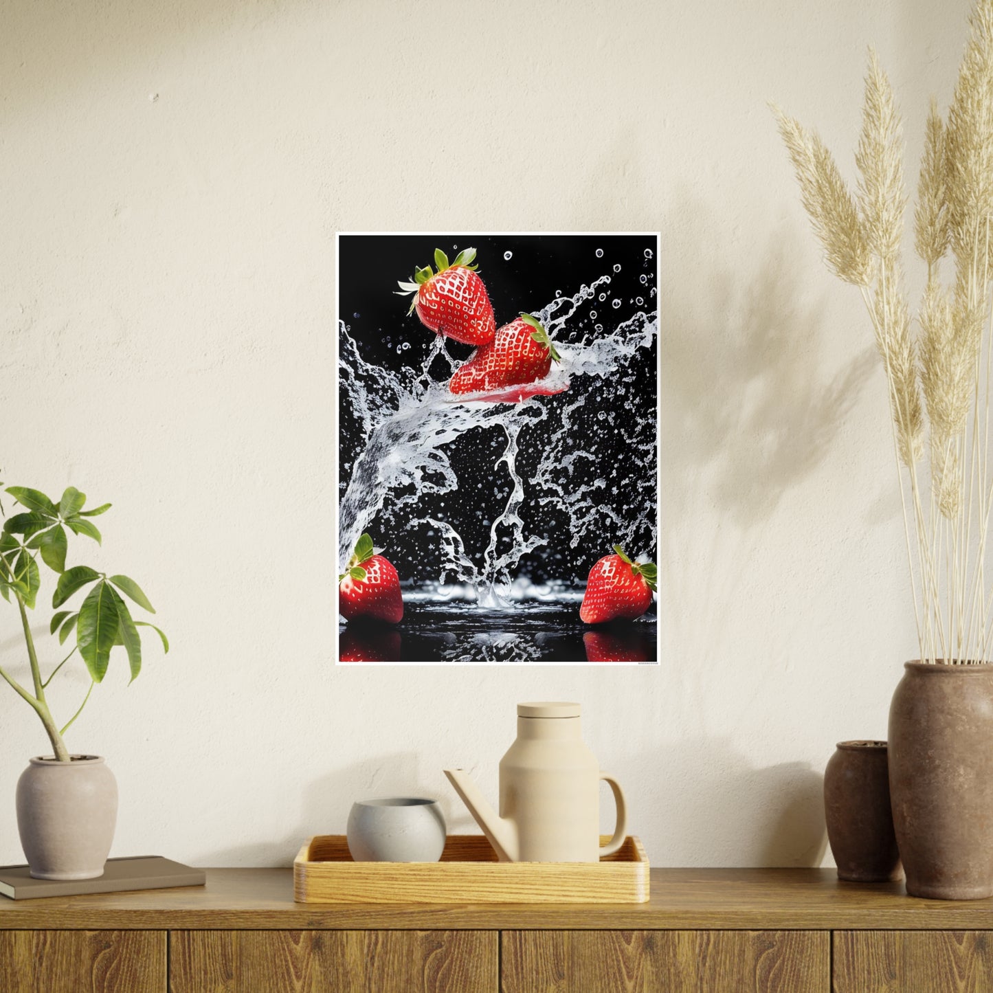 Strawberry AI Gen Photo Art Paper Posters