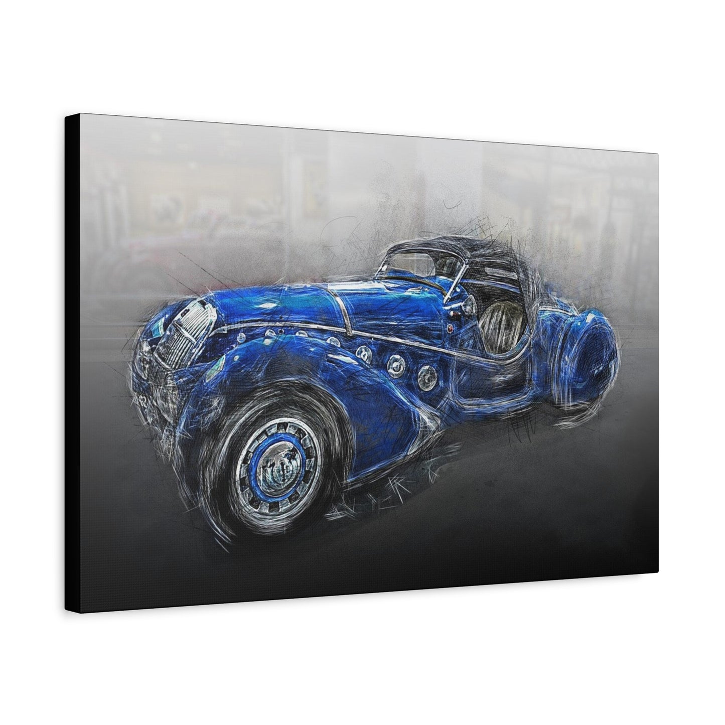 Car Matte Canvas, Stretched, 1.25"