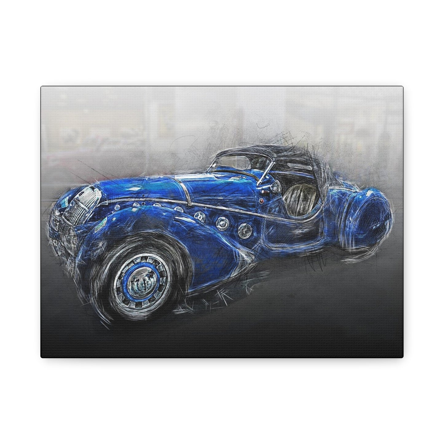 Car Matte Canvas, Stretched, 1.25"