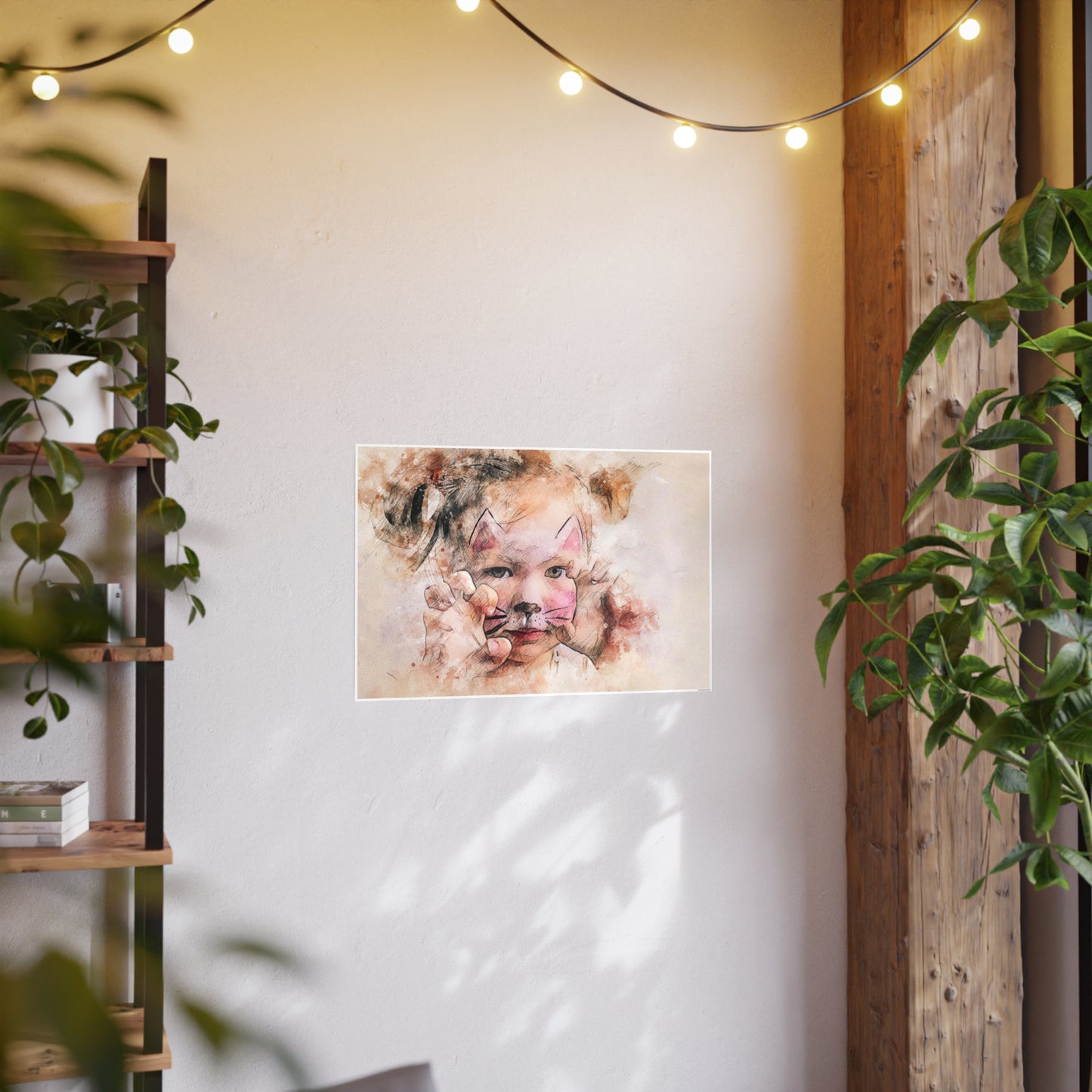 Baby Cat Girl Photo Art Paper Posters
