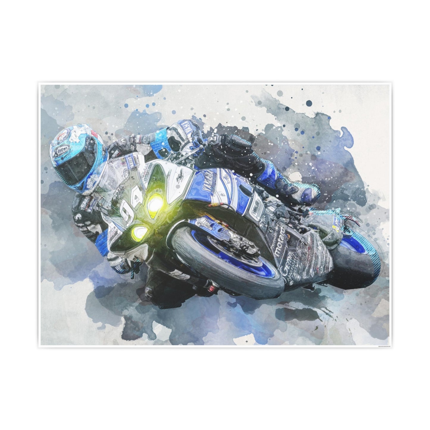 Motorcycle Race Photo Art Paper Posters