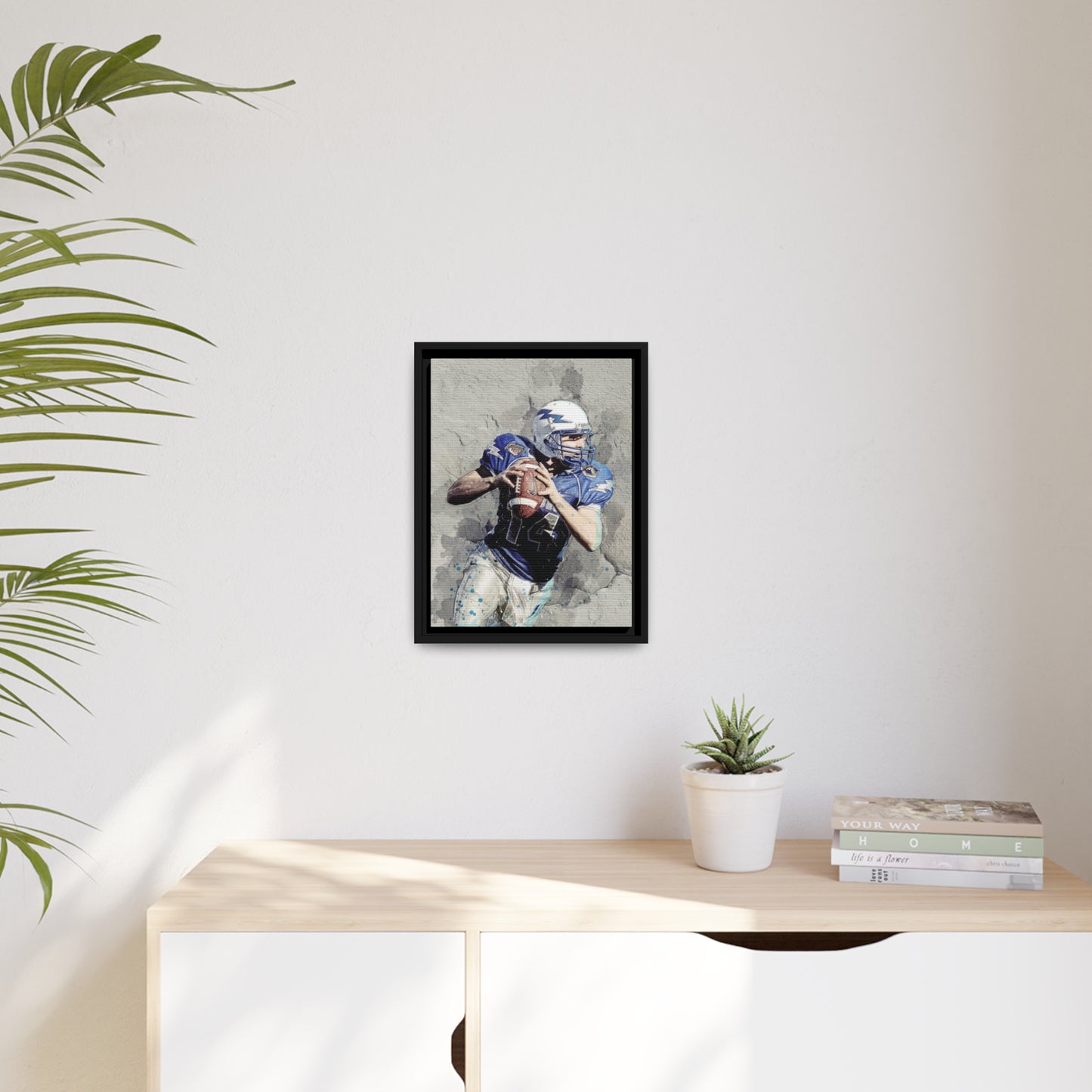 Quarterback Matte Canvas, Black Frame