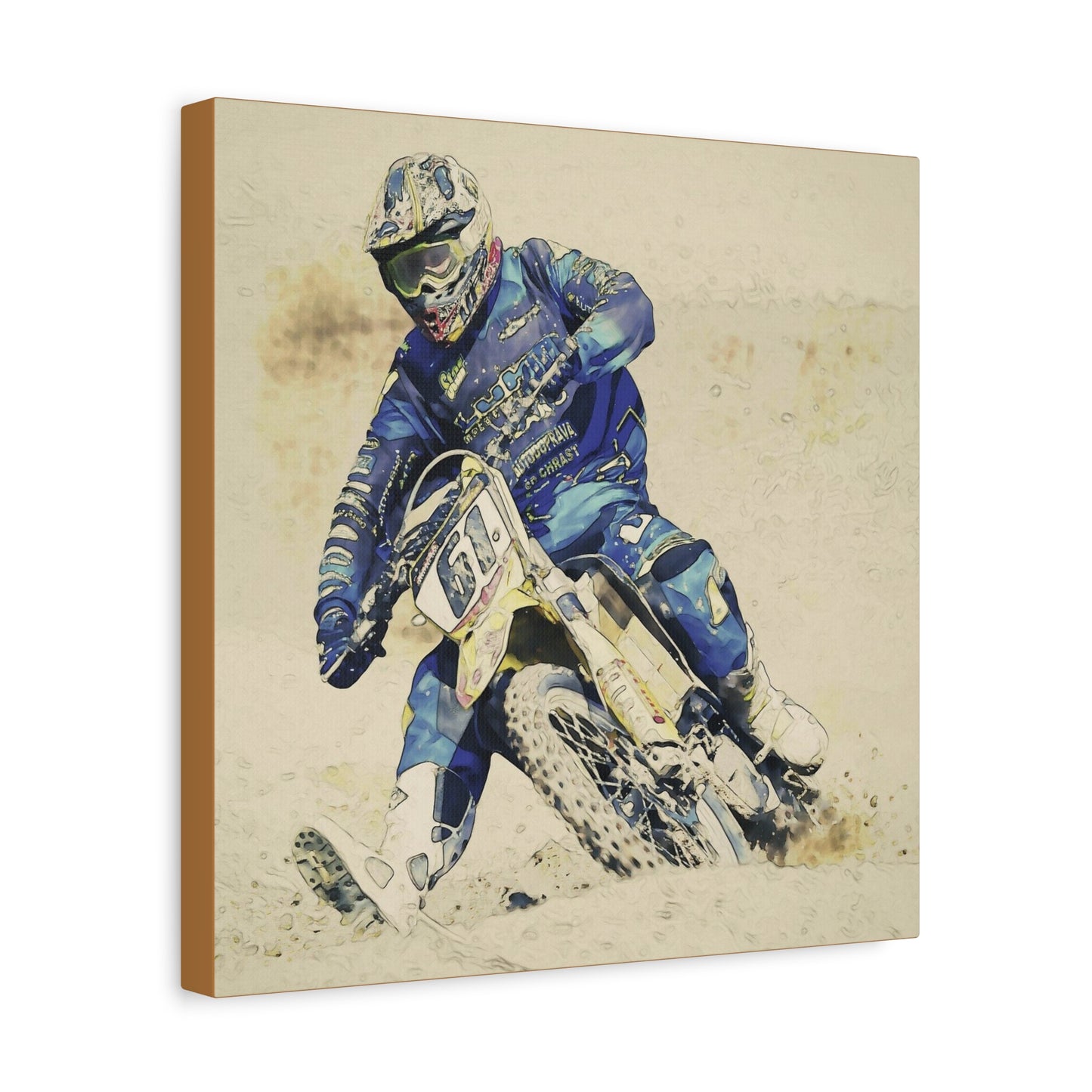 Motocross Matte Canvas, Stretched, 1.25"