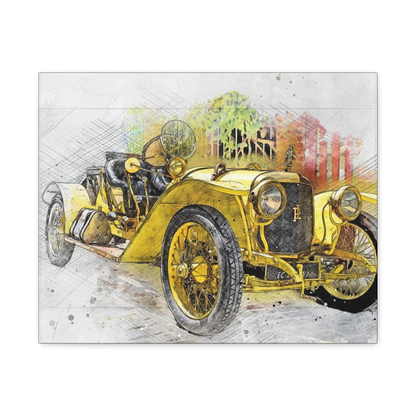 Car Matte Canvas, Stretched, 1.25"