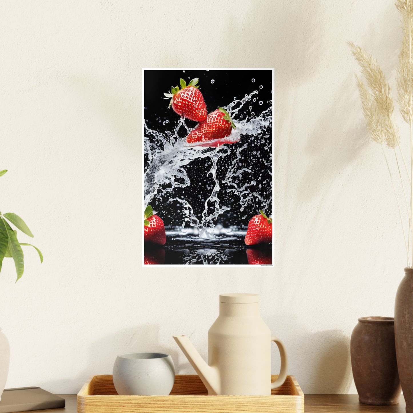 Strawberry AI Gen Photo Art Paper Posters