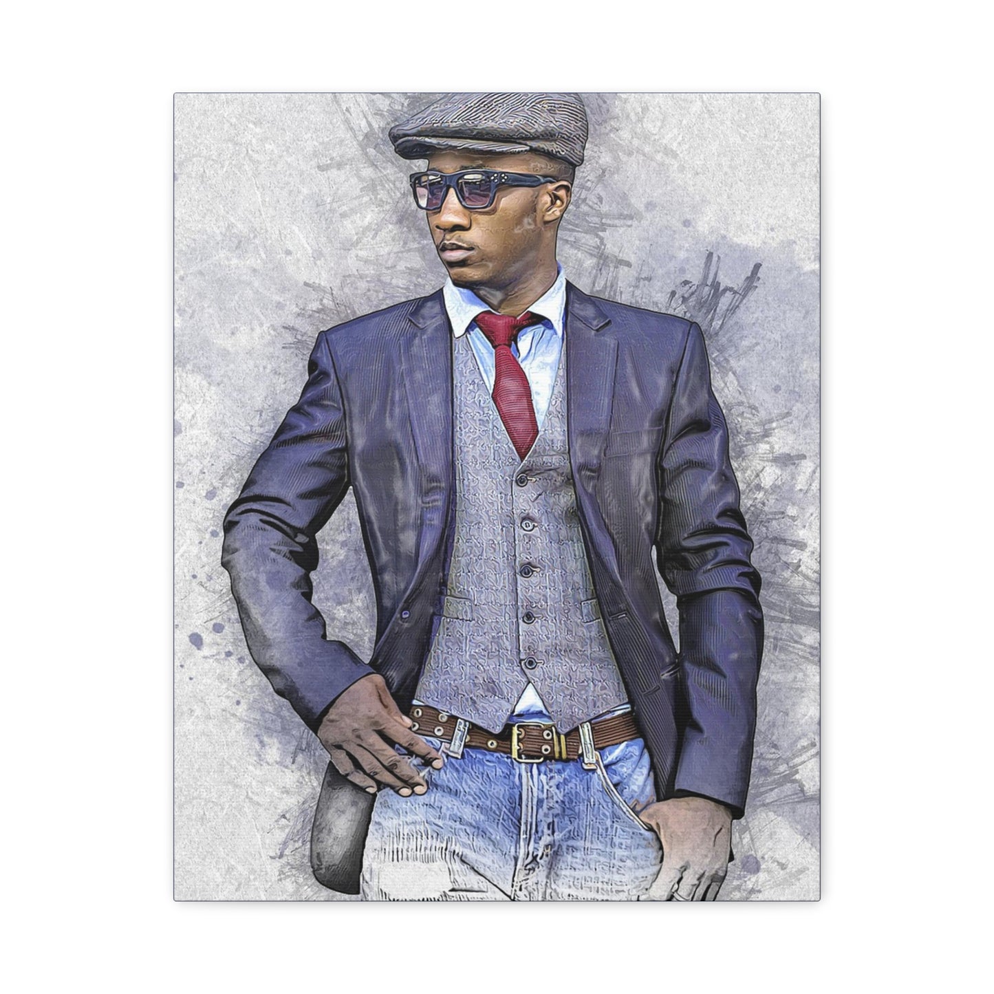 Man Model  Matte Canvas, Stretched, 1.25"